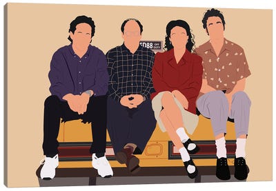 Seinfeld Canvas Art Print - Sitcoms & Comedy TV Show Art