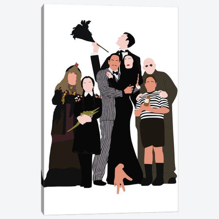 The Addams Family Canvas Print #BRJ45} by BoRiljana Canvas Art