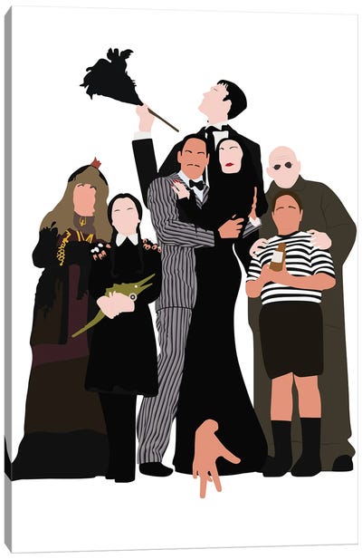The Addams Family Canvas Art Print - Fantasy Movie Art