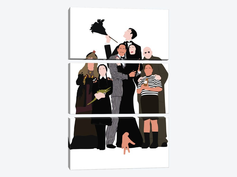 The Addams Family by BoRiljana 3-piece Canvas Art Print