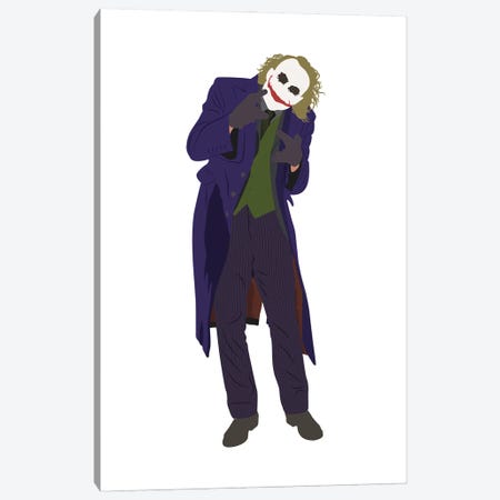 The Dark Knight Joker Canvas Print #BRJ46} by BoRiljana Canvas Wall Art