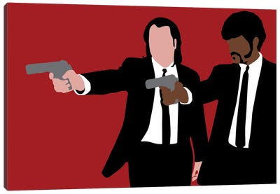 Jules And Vincent Vega Pulp Fiction Canvas Art Print - John Travolta