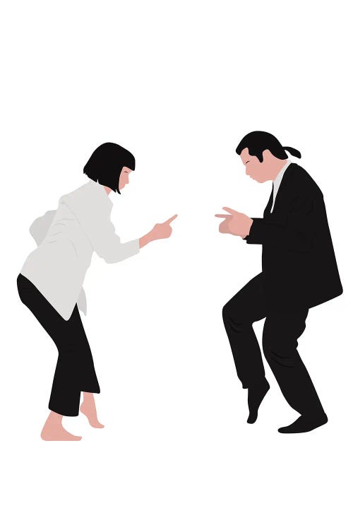 Pulp Fiction Dancing III by BoRiljana wall art
