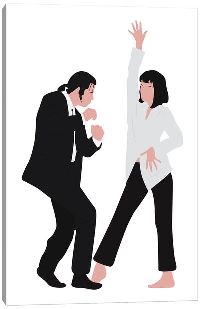 Pulp Fiction Dancing Canvas Art Print - John Travolta