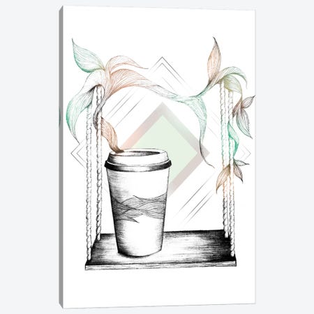 Coffee Break Canvas Print #BRL10} by Barlena Canvas Art