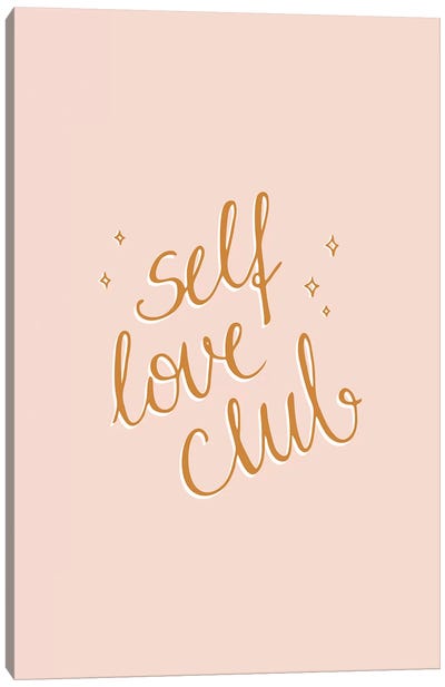 Self Love Club Canvas Art Print - Body Positivity Art