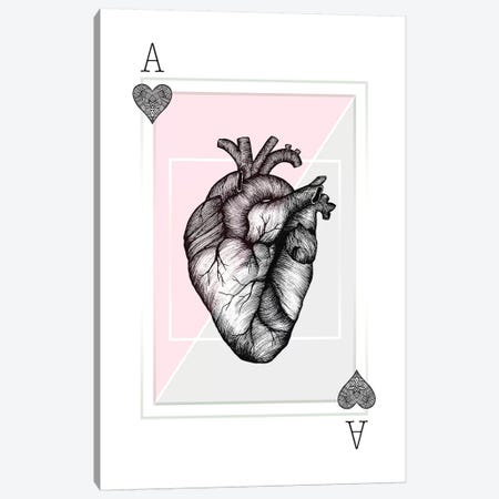 Ace Of Hearts Canvas Print #BRL1} by Barlena Canvas Artwork