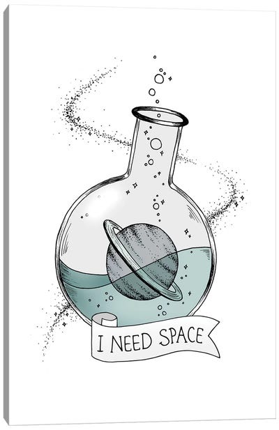 I Need Space Canvas Art Print - Barlena