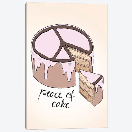 Peace Of Cake Canvas Print #BRL40} by Barlena Art Print