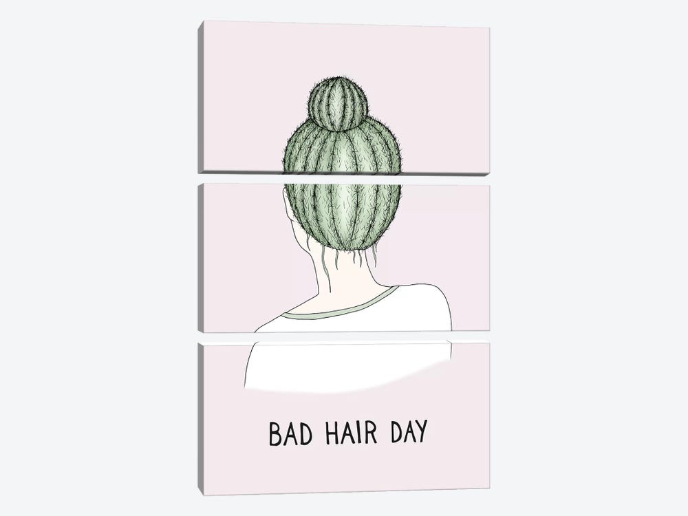 Bad Hair Day by Barlena 3-piece Canvas Art Print
