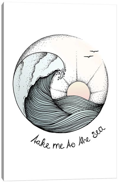 Take Me To The Sea Canvas Art Print - Barlena