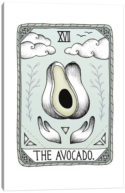The Avocado Canvas Art Print - Minimalist Kitchen Art