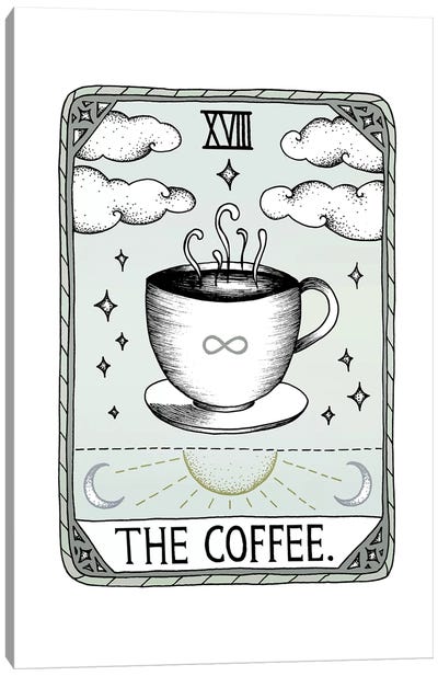 The Coffee Canvas Art Print - Barlena