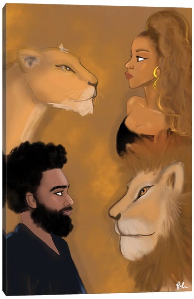 King & Queen Canvas Art Print - Lion King