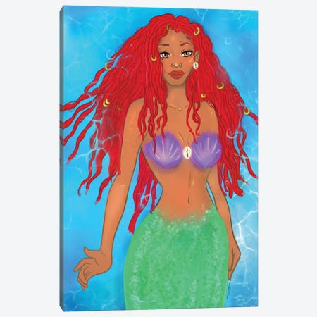 Little Mermaid Canvas Print #BRP109} by Bri Pippens Canvas Art