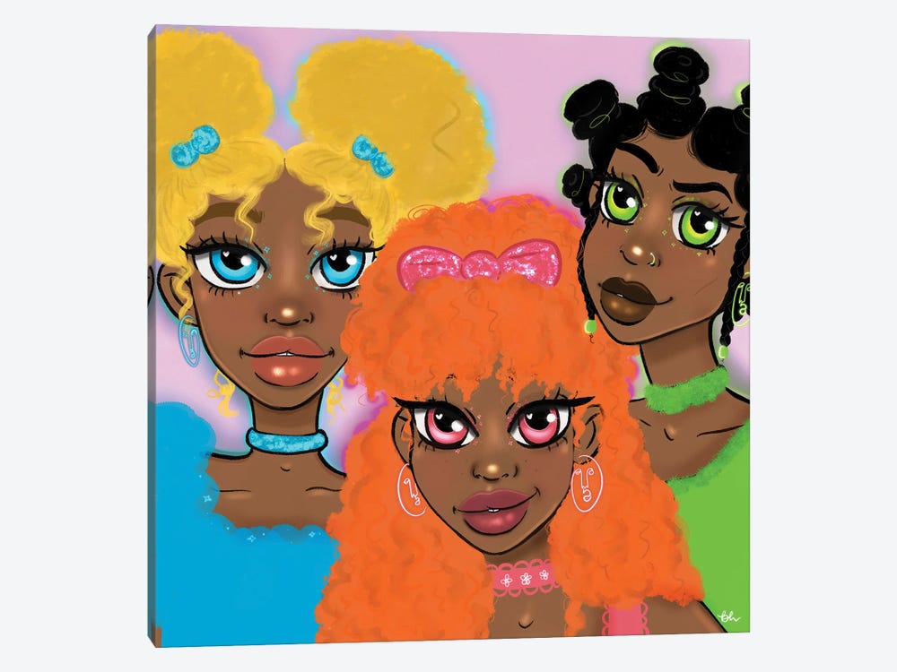 Powerpuff Girls by Bri Pippens 1-piece Canvas Art Print