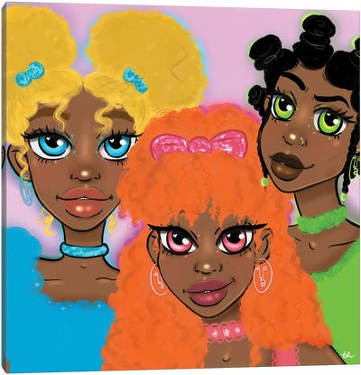 Powerpuff Girls Canvas Art Print - Cartoon & Animated TV Show Art