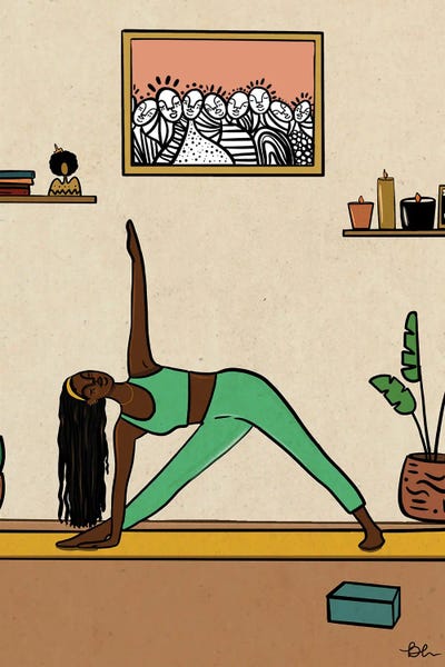 Triangle Pose by Bri Pippens canvas print