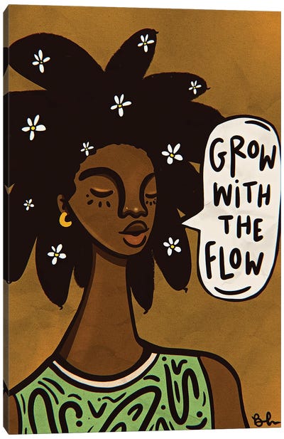 Grow With The Flow Canvas Art Print - Bri Pippens