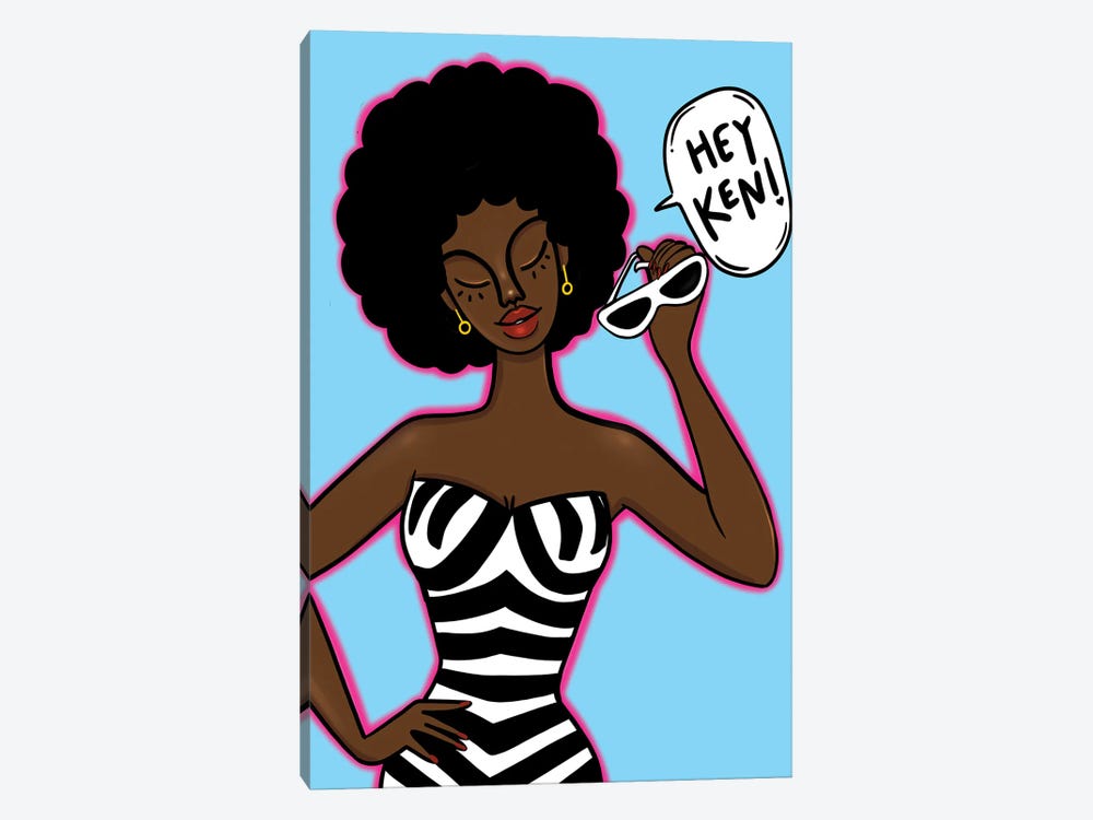 Afro Barbie by Bri Pippens 1-piece Canvas Wall Art
