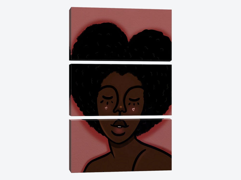Love Is In The Hair by Bri Pippens 3-piece Canvas Wall Art