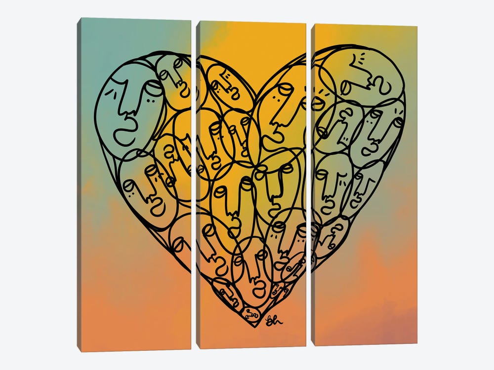 Love by Bri Pippens 3-piece Canvas Wall Art