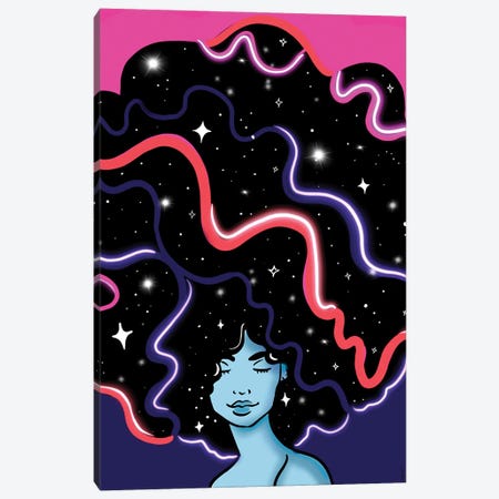 Galaxy Girl Canvas Print #BRP20} by Bri Pippens Art Print