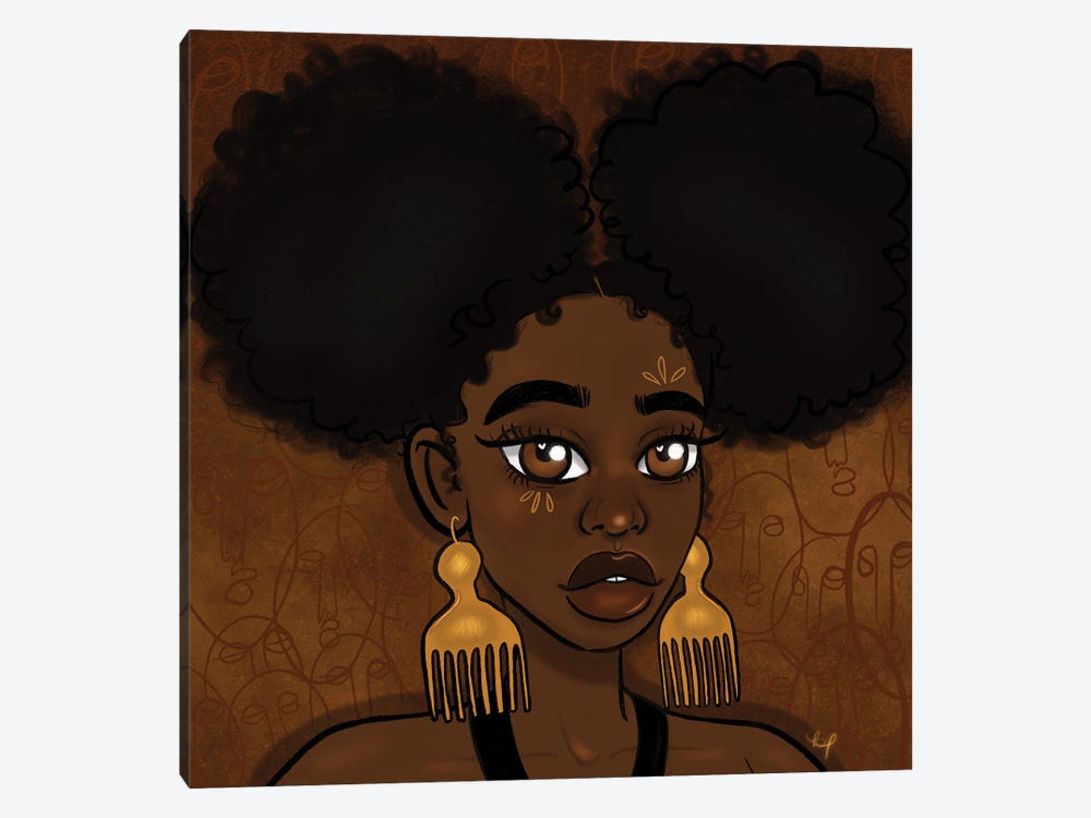 Afro Puffs by Bri Pippens 1-piece Canvas Art