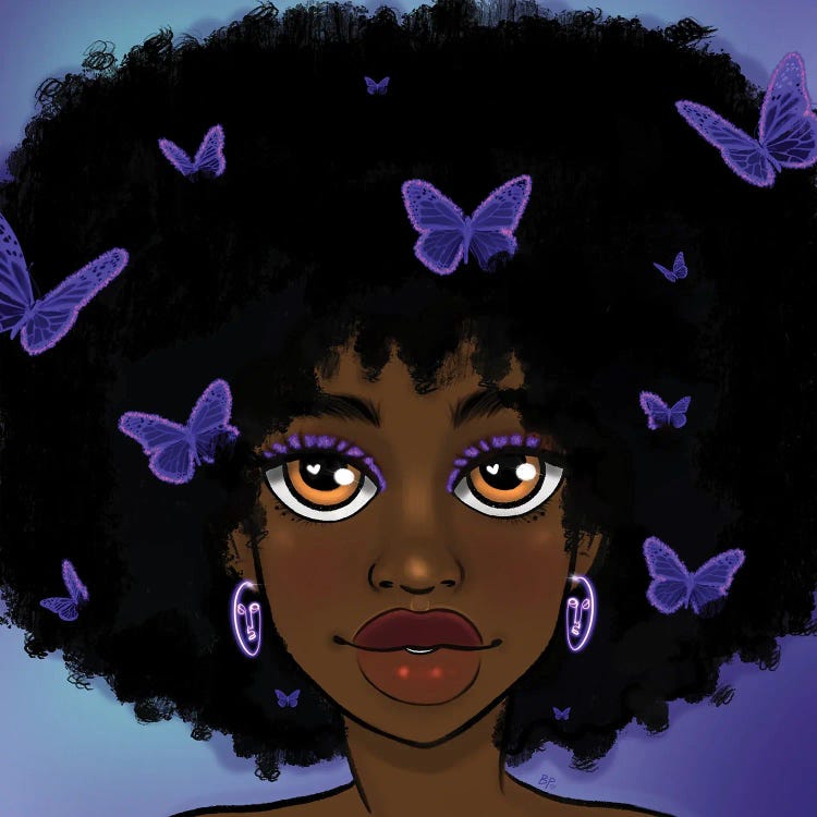 Butterfly Girl Purple