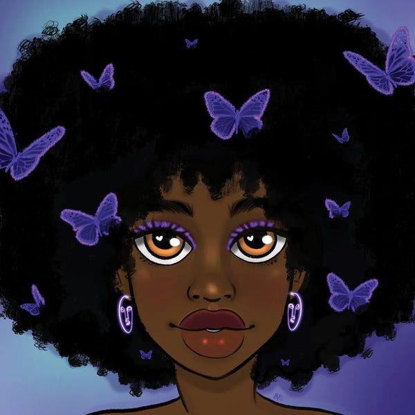 Bri Pippens: Butterfly Girl Purple by Bri Pippens