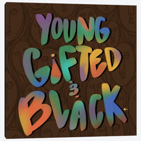 Young Gifted And Black Canvas Print #BRP23} by Bri Pippens Art Print