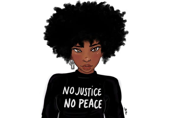 Advocacy Art: No Justice No Peace by Bri Pippens