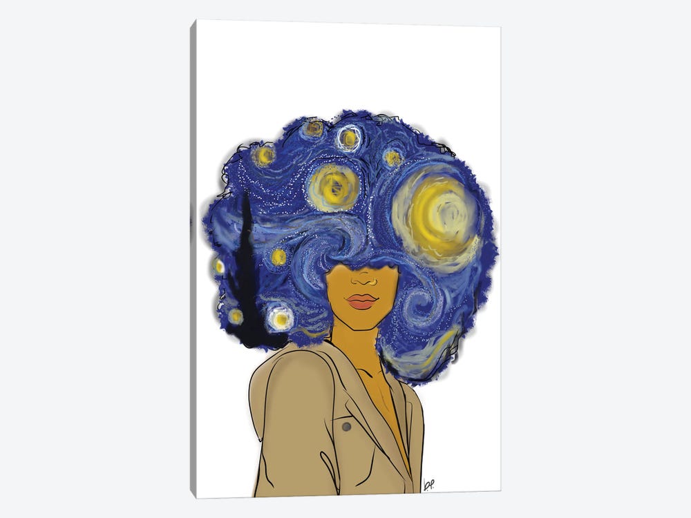 Afro Starry Nights by Bri Pippens 1-piece Canvas Wall Art