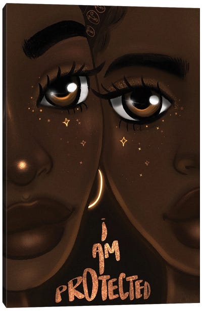 I Am Protected Canvas Art Print - Black Lives Matter Art