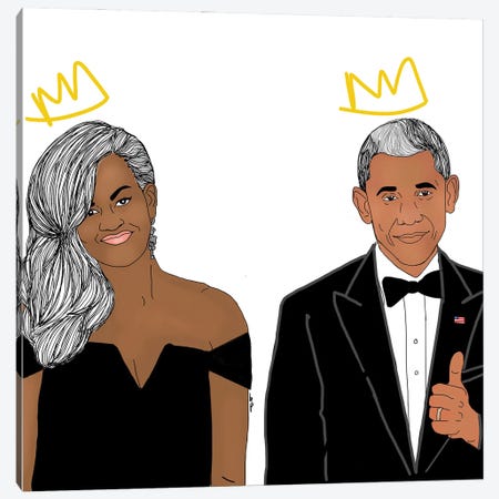 The Obamas Canvas Print #BRP48} by Bri Pippens Art Print