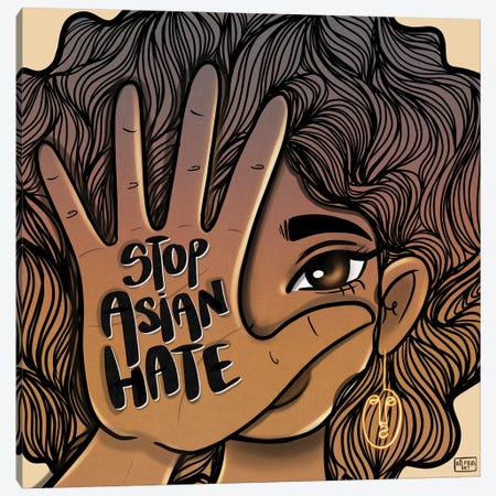 Stop Asian Hate Canvas Print #BRP53} by Bri Pippens Canvas Artwork