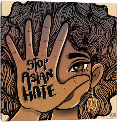 Stop Asian Hate Canvas Art Print - Bri Pippens