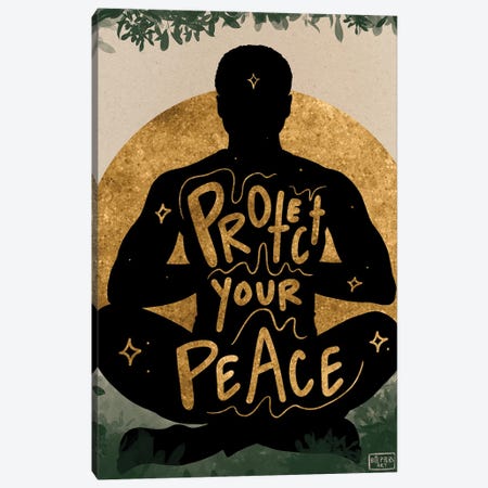 Protect Your Peace Canvas Print #BRP56} by Bri Pippens Canvas Art Print