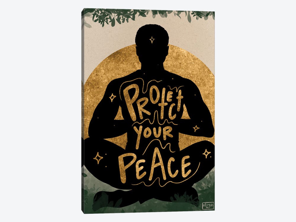 Protect Your Peace by Bri Pippens 1-piece Canvas Art