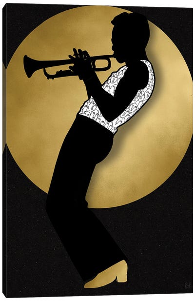 Miles Canvas Art Print - Trumpet Art