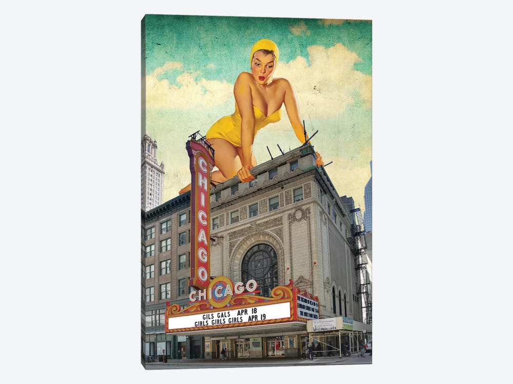 Chicago Pinup by Jason Brueck 1-piece Canvas Wall Art