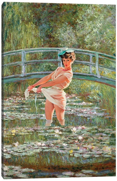 Claudette Canvas Art Print - Water Lilies Collection