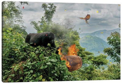 Donkey Kong Canvas Art Print - Gorilla Art