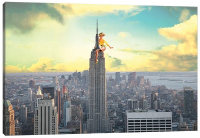 NYC Pinup Canvas Art Print - Empire State Building