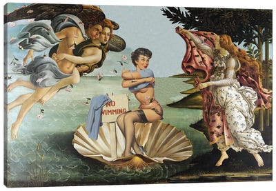 Water Birth Canvas Art Print - The Birth of Venus Reimagined