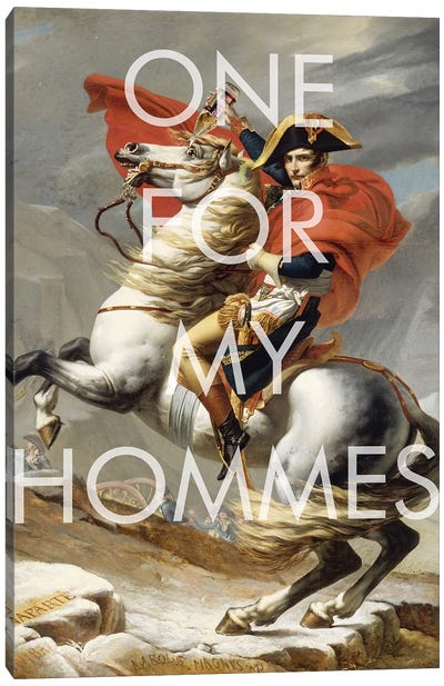 One for My Hommes  Canvas Art Print - Art Worth a Chuckle