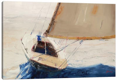 Single-Handed Canvas Art Print - Sailboat Art