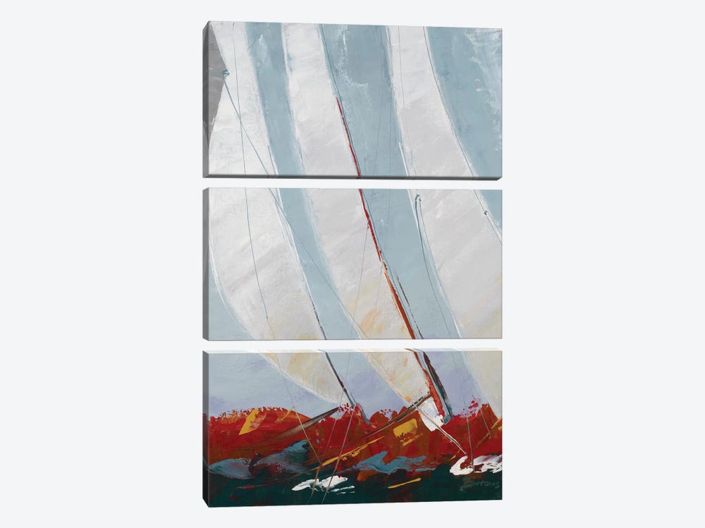 Racing the Wind by John Burrows 3-piece Canvas Artwork