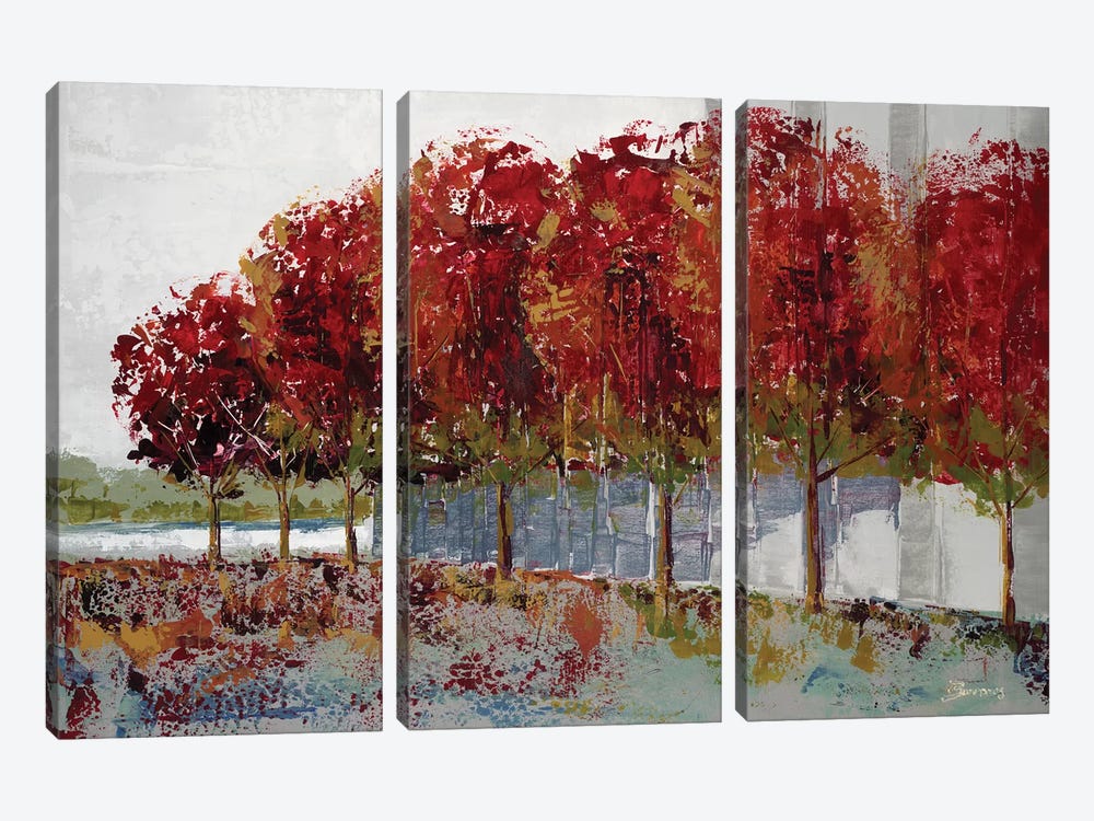 Fall at Soba Commone by John Burrows 3-piece Canvas Artwork