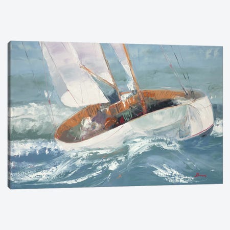 Out to Sea Canvas Print #BRW5} by John Burrows Canvas Print